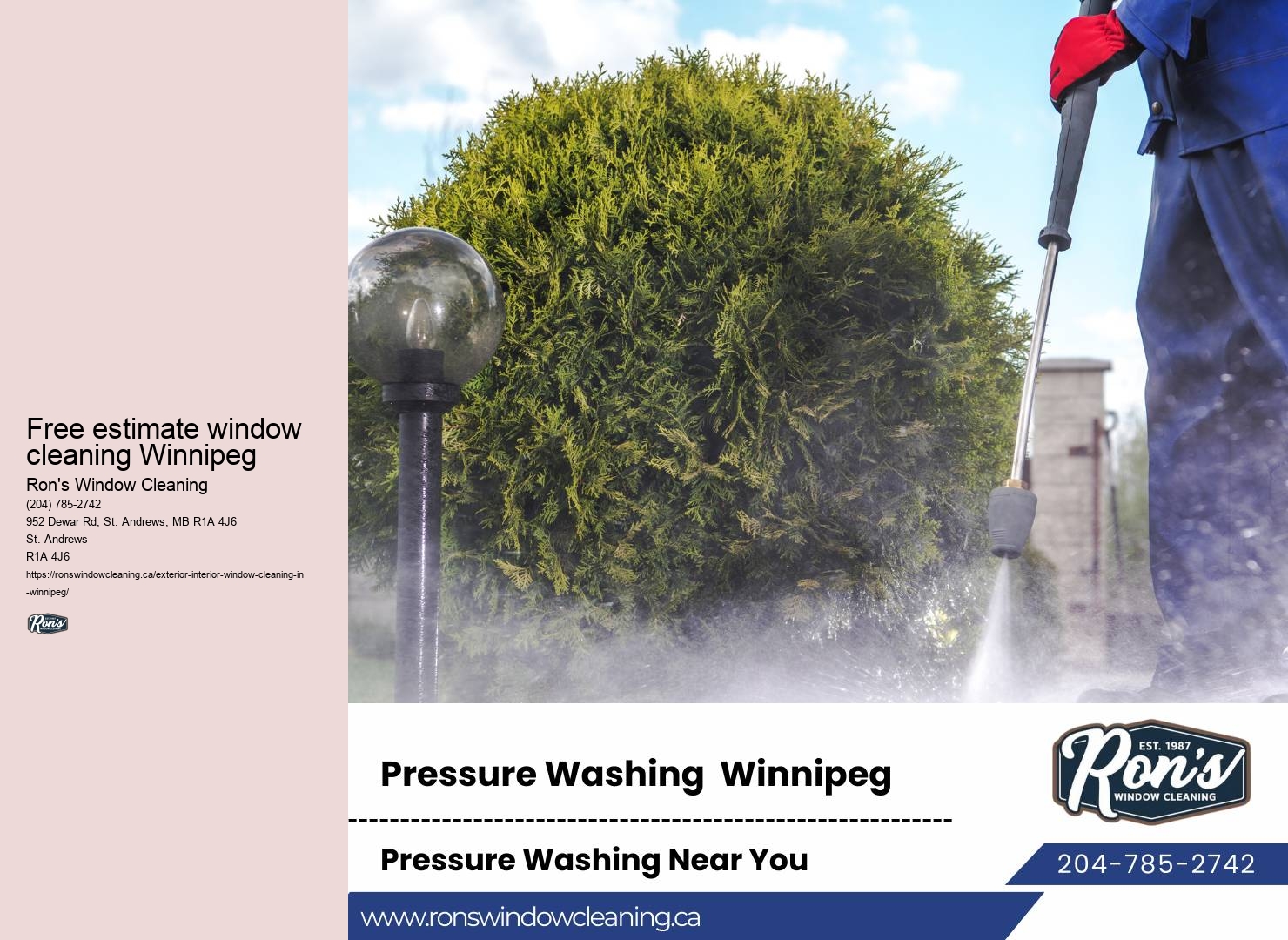 Residential and commercial window washers Winnipeg