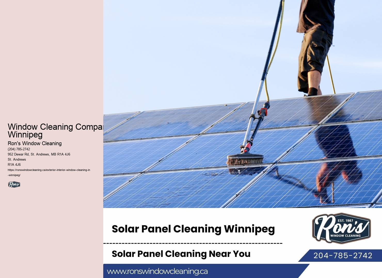 Window cleaning company dedication Winnipeg