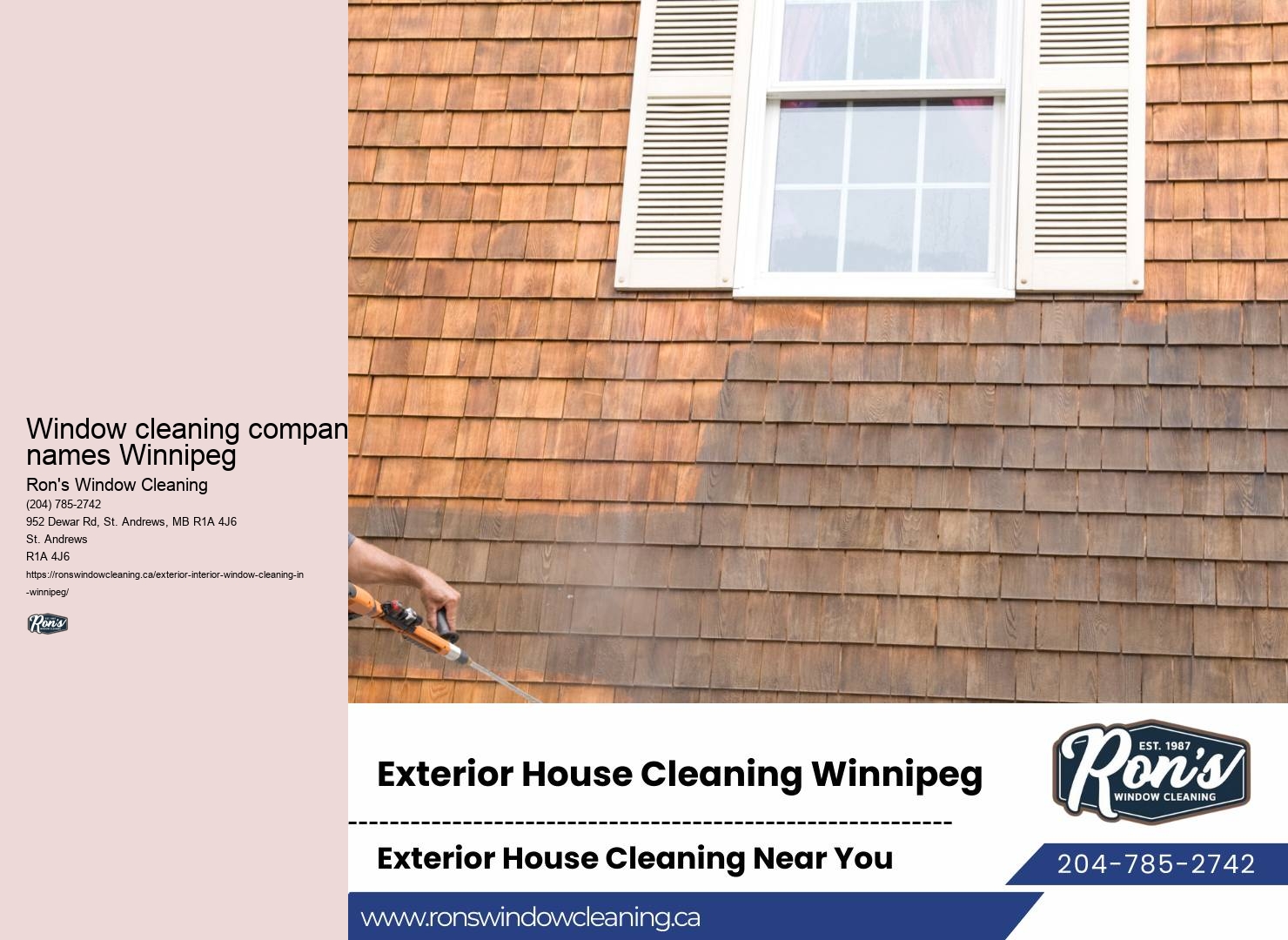 Window cleaning service provider near me Winnipeg