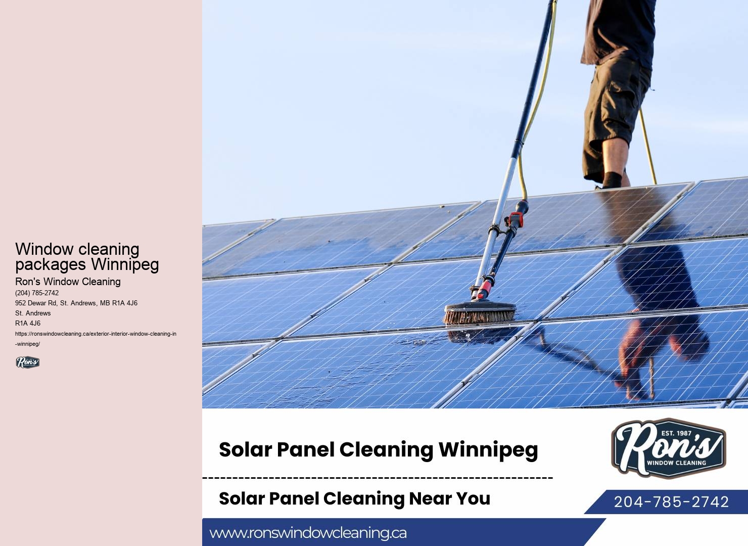 Environmentally friendly window washing Winnipeg