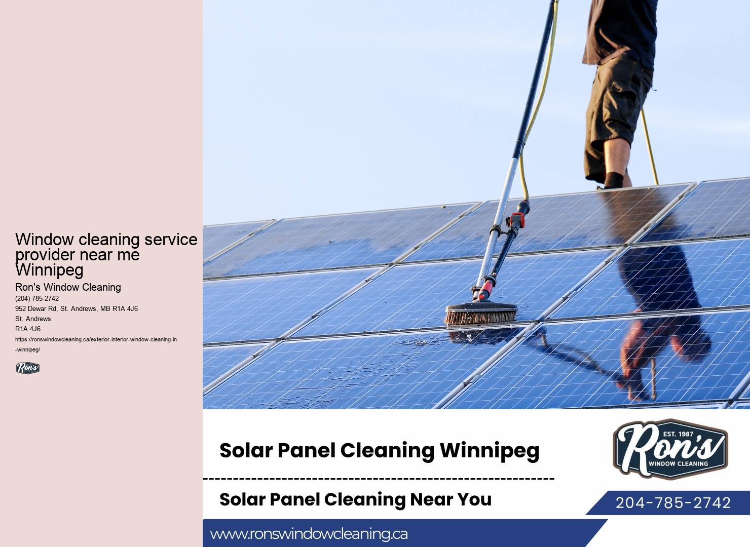 Window cleaning quote Winnipeg