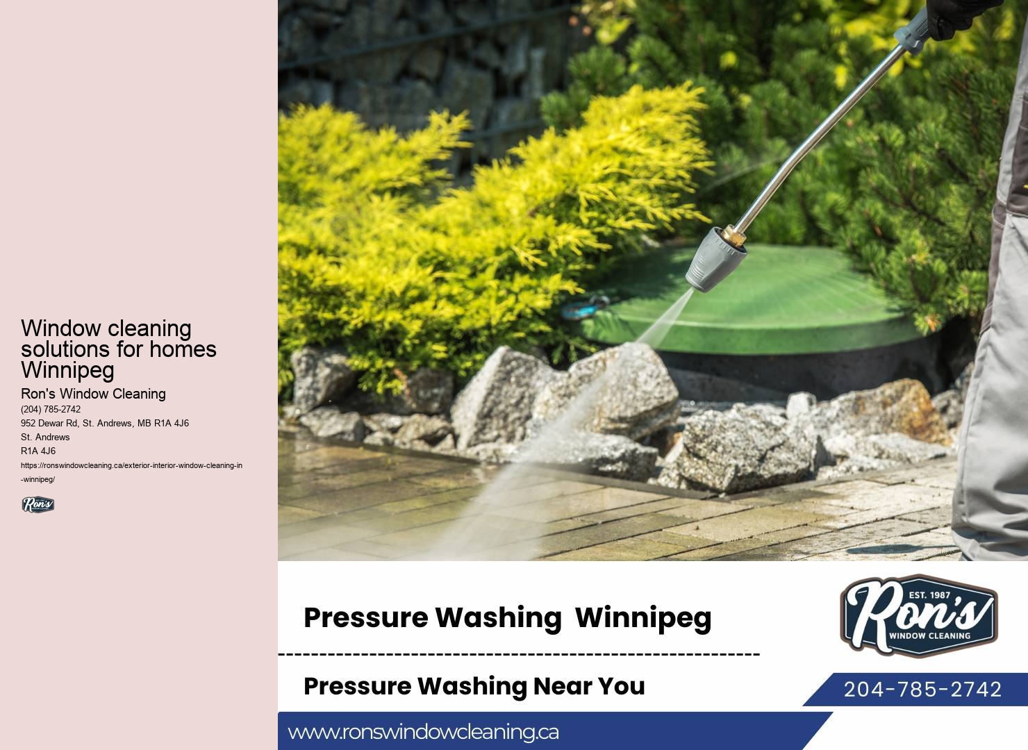 Green window cleaning solutions Winnipeg