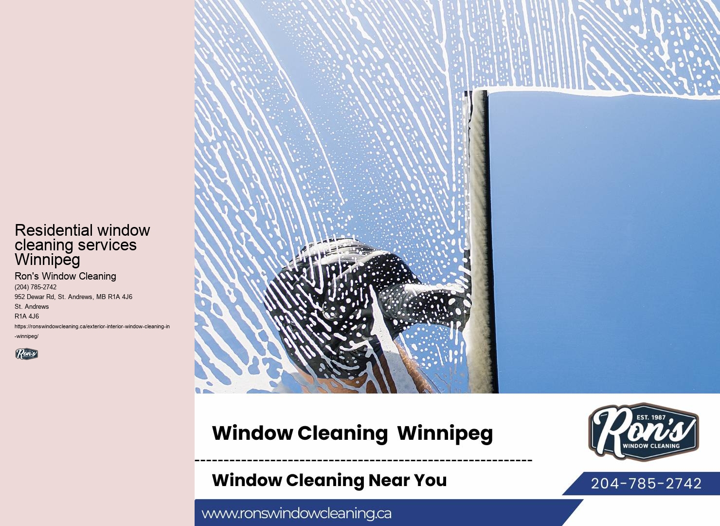 Window Cleaning in Winnipeg Prices