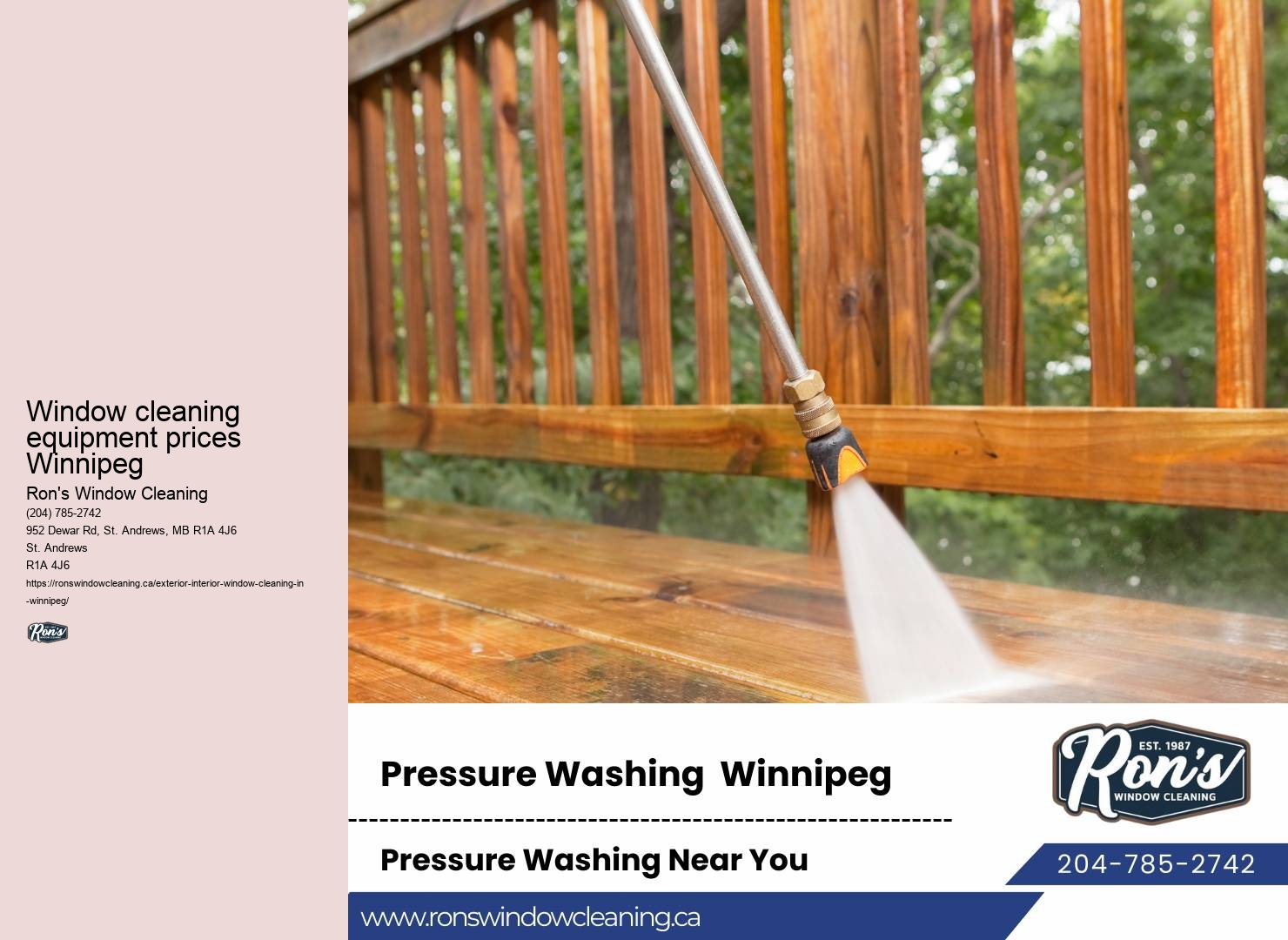 Pressure washing quotes Winnipeg
