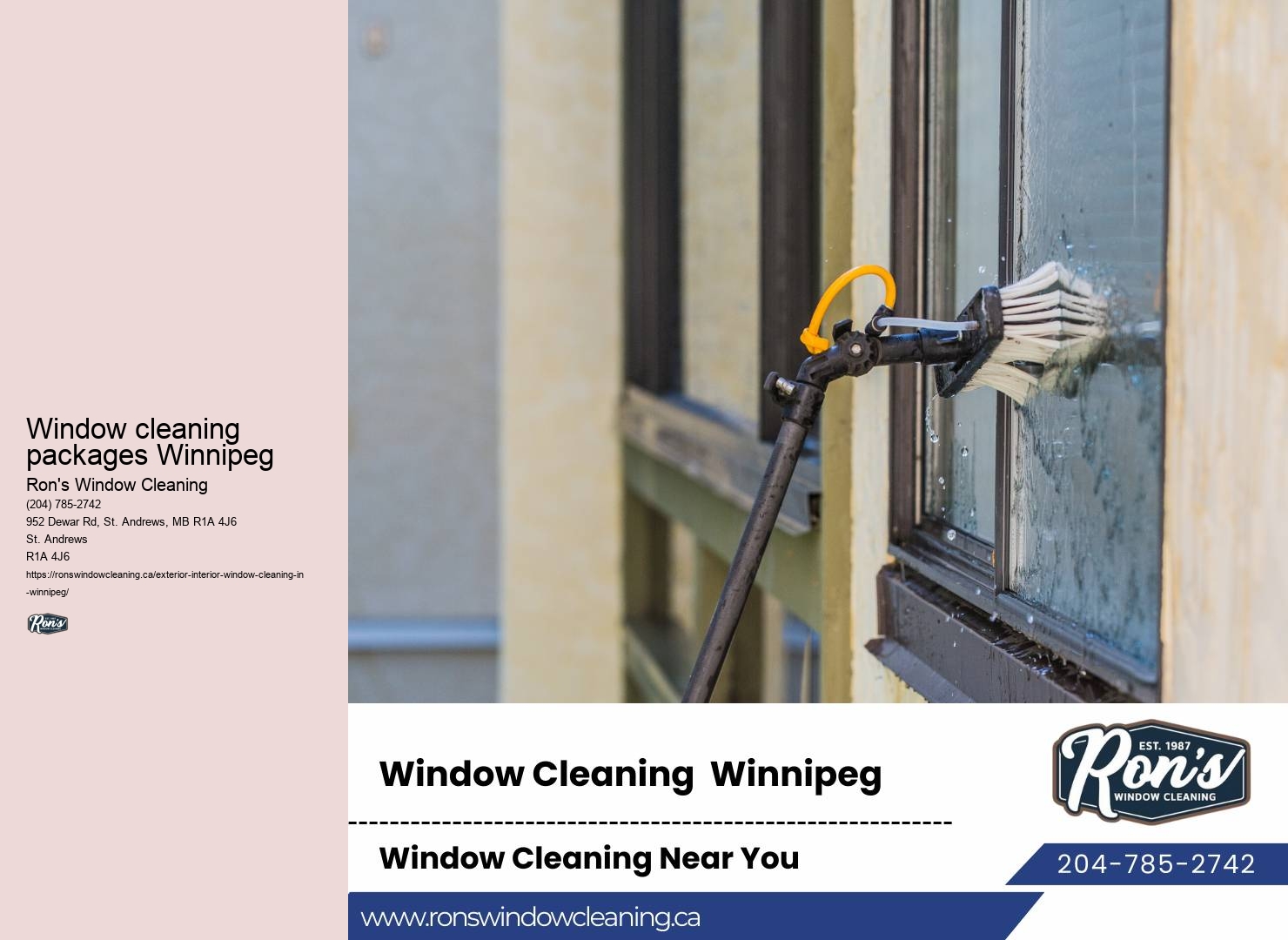 Efficient window cleaning Winnipeg