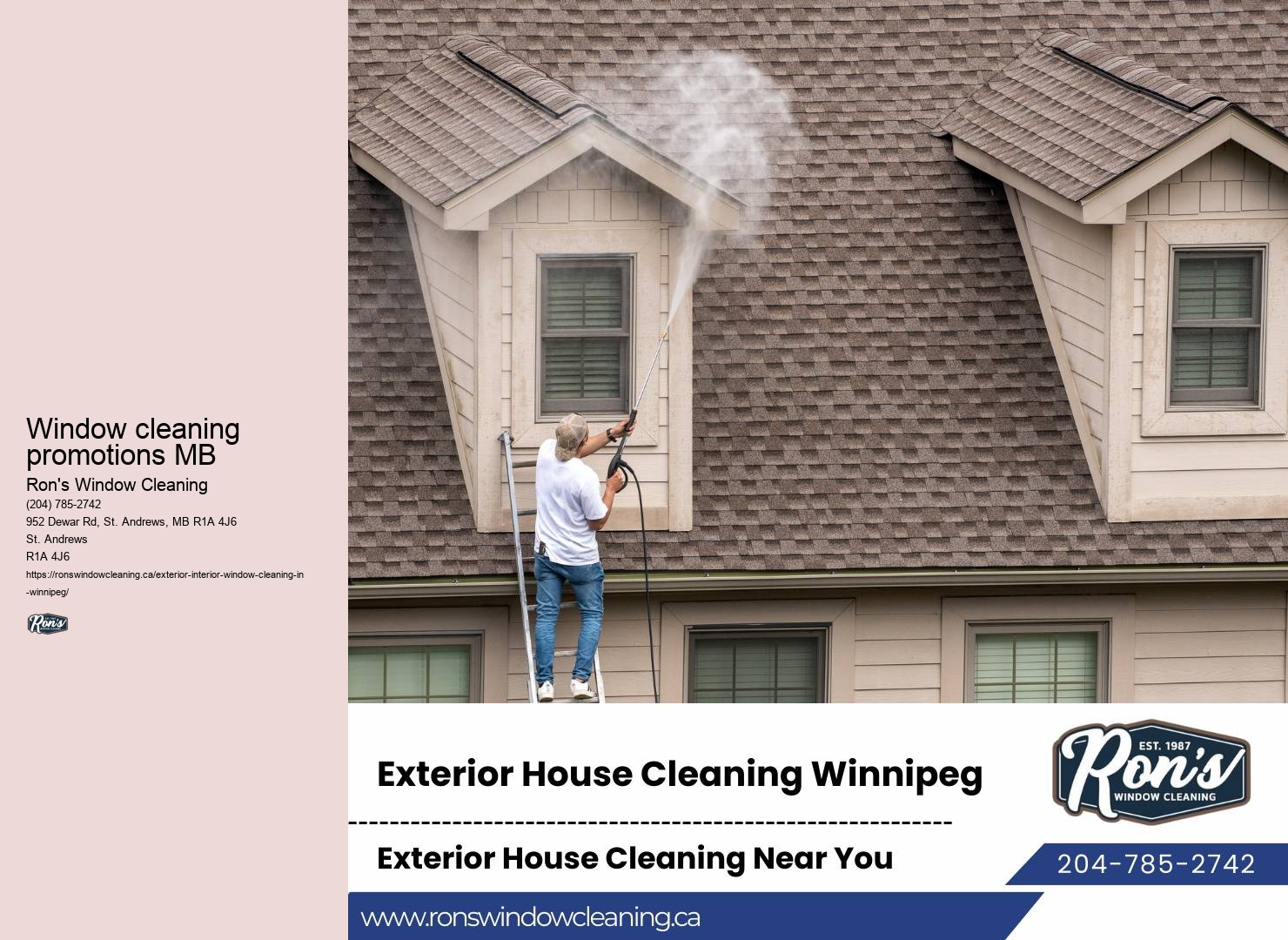 Window cleaning Winnipeg area